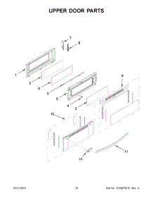 06 - Upper Door Parts parts for Whirlpool Range WGG555S0BB06 from AppliancePartsPros.com