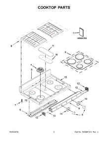 02 - Cooktop Parts parts for Whirlpool Range WGG745S0FE01 from AppliancePartsPros.com