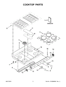 02 - Cooktop Parts parts for Whirlpool Range WGG745S0FH02 from AppliancePartsPros.com