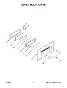 06 - Upper Door Parts parts for Whirlpool Range WGG755S0BE01 from AppliancePartsPros.com