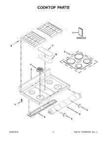 02 - Cooktop Parts parts for Whirlpool Range WGG755S0BE04 from AppliancePartsPros.com