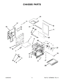05 - Chassis Parts parts for Whirlpool Range WGG755S0BH01 from AppliancePartsPros.com