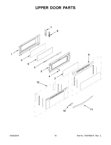 06 - Upper Door Parts parts for Whirlpool Range WGG755S0BH03 from AppliancePartsPros.com