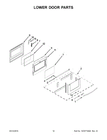 07 - Lower Door Parts parts for Whirlpool Range WGI925C0BS01 from AppliancePartsPros.com