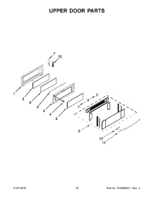 06 - Upper Door Parts parts for Whirlpool Range WGI925C0BS02 from AppliancePartsPros.com