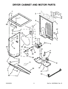 04 - Dryer Cabinet And Motor Parts parts for Whirlpool Washer Dryer Combo WGT4027EW0 from AppliancePartsPros.com