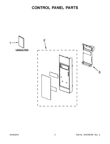 02 - Control Panel Parts parts for Whirlpool Microwave WMH1163XVS6 from AppliancePartsPros.com