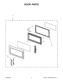 03 - Door Parts parts for Whirlpool Microwave WMH1163XVS6 from AppliancePartsPros.com