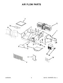 05 - Air Flow Parts parts for Whirlpool Microwave WMH1163XVS6 from AppliancePartsPros.com