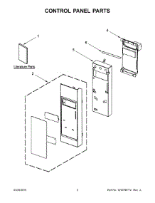 02 - Control Panel Parts parts for Whirlpool Microwave WMH1164XWS6 from AppliancePartsPros.com