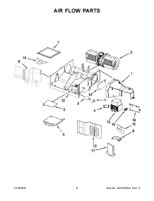 05 - Air Flow Parts parts for Whirlpool Microwave WMH31017AB2 from AppliancePartsPros.com