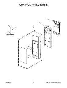 02 - Control Panel Parts parts for Whirlpool Microwave WMH31017AB4 from AppliancePartsPros.com
