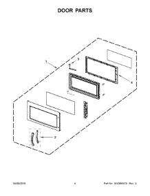 03 - Door Parts parts for Whirlpool Microwave WMH31017AS5 from AppliancePartsPros.com