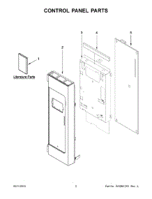 02 - Control Panel Parts parts for Whirlpool Microwave WMH31017FB0 from AppliancePartsPros.com