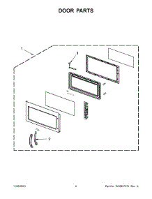 03 - Door Parts parts for Whirlpool Microwave WMH32519CS0 from AppliancePartsPros.com