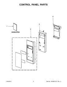 02 - Control Panel Parts parts for Whirlpool Microwave WMH32519CT0 from AppliancePartsPros.com
