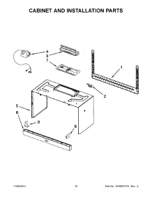 07 - Cabinet And Installation Parts parts for Whirlpool Microwave WMH32519CW0 from AppliancePartsPros.com