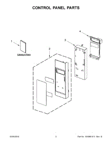 02 - Control Panel Parts parts for Whirlpool Microwave WMH53520CH0 from AppliancePartsPros.com