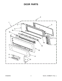 03 - Door Parts parts for Whirlpool Microwave WMH73521CB3 from AppliancePartsPros.com