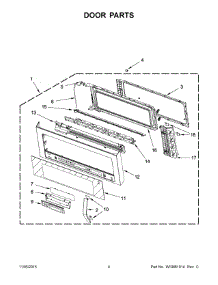 03 - Door Parts parts for Whirlpool Microwave WMH76719CH0 from AppliancePartsPros.com