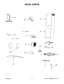 02 - Hood Parts parts for Whirlpool Hood WVW51UC0FS0 from AppliancePartsPros.com
