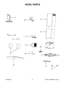 02 - Hood Parts parts for Whirlpool Hood WVW51UC6FS1 from AppliancePartsPros.com