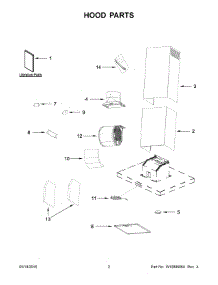 02 - Hood Parts parts for Whirlpool Hood WVW57UC0FS0 from AppliancePartsPros.com