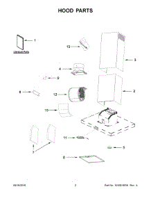 02 - Hood Parts parts for Whirlpool Hood WVW57UC6FS1 from AppliancePartsPros.com