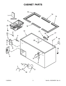 02 - Cabinet Parts parts for Whirlpool Freezer WZC5415DW00 from AppliancePartsPros.com