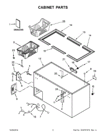 02 - Cabinet Parts parts for Whirlpool Freezer WZC5422DW00 from AppliancePartsPros.com