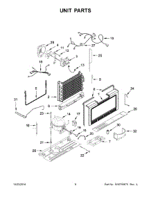 05 - Unit Parts parts for Whirlpool Freezer WZF34X18DW00 from AppliancePartsPros.com