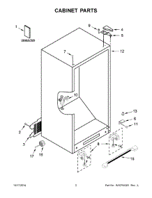 02 - Cabinet Parts parts for Whirlpool Freezer WZF79R18DM00 from AppliancePartsPros.com