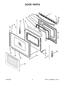 05 - Door Parts parts for Maytag Range YACR4503SFW0 from AppliancePartsPros.com