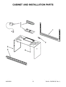 07 - Cabinet And Installation Parts parts for Amana Microwave YAMV1160VAS5 from AppliancePartsPros.com