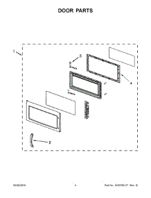 03 - Door Parts parts for Maytag Microwave YAMV1160VAW6 from AppliancePartsPros.com
