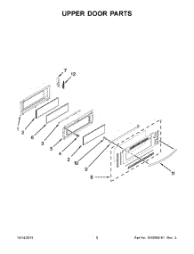 05 - Upper Door Parts parts for Kitchenaid Range YKER507XSS02 from AppliancePartsPros.com