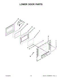 06 - Lower Door Parts parts for Kitchenaid Range YKER507XSS02 from AppliancePartsPros.com