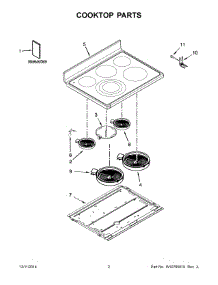 02 - Cooktop Parts parts for Whirlpool Range YKER507XSS04 from AppliancePartsPros.com