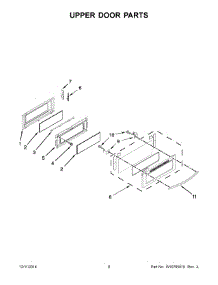 05 - Upper Door Parts parts for Whirlpool Range YKER507XSS04 from AppliancePartsPros.com
