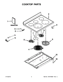 02 - Cooktop Parts parts for Whirlpool Range YKERS202BSS1 from AppliancePartsPros.com