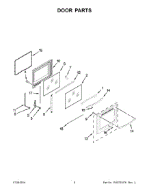 05 - Door Parts parts for Whirlpool Range YKERS303BSS1 from AppliancePartsPros.com