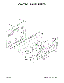 03 - Control Panel Parts parts for Whirlpool Range YKERS303BWH1 from AppliancePartsPros.com