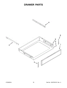 06 - Drawer Parts parts for Whirlpool Range YKERS303BWH1 from AppliancePartsPros.com