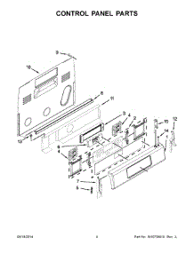 03 - Control Panel Parts parts for Whirlpool Range YKERS306BSS1 from AppliancePartsPros.com