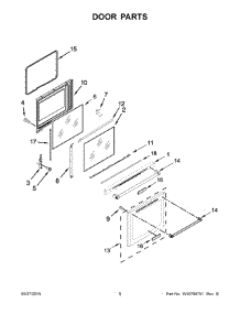 05 - Door Parts parts for Whirlpool Range YKFEG500EWH0 from AppliancePartsPros.com