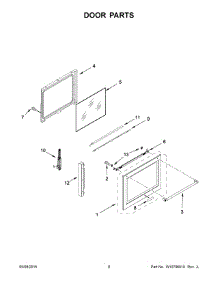 05 - Door Parts parts for Whirlpool Range YKFEG510ESS0 from AppliancePartsPros.com