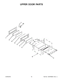 06 - Upper Door Parts parts for Whirlpool Range YKFID500ESS0 from AppliancePartsPros.com