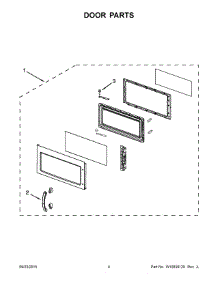 03 - Door Parts parts for Whirlpool Microwave YKHMS2040BS1 from AppliancePartsPros.com