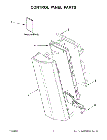 02 - Control Panel Parts parts for Whirlpool Microwave YKMHP519ES0 from AppliancePartsPros.com