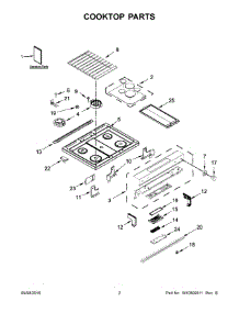 02 - Cooktop Parts parts for Whirlpool Range YKSDB900ESS0 from AppliancePartsPros.com